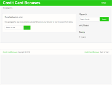 Tablet Screenshot of creditcardbonuses.com